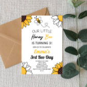 私たちのリトルハニービーのまわりに誕生日パーティー 招待状