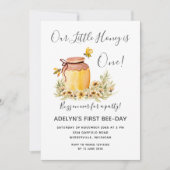 私たちのリトルハニービーファースト誕生日 招待状 (正面)