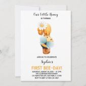 私たちのリトルハニービー1st誕生日招待状 招待状 (正面)
