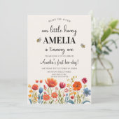 私たちのリトルハニーファースト誕生日 招待状 (スタンド正面)