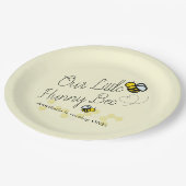 私たちのリトルハンニービーイエローガール誕生日 ペーパープレート (アングル)