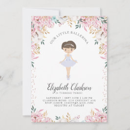 私たちのリトルバレリーナ誕生日カード 招待状