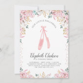 私たちのリトルバレリーナ誕生日カード 招待状 (正面)