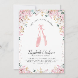 私たちのリトルバレリーナ誕生日カード 招待状