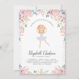 私たちのリトルバレリーナ誕生日カード 招待状