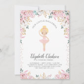 私たちのリトルバレリーナ誕生日カード 招待状 (正面)