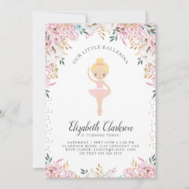 私たちのリトルバレリーナ誕生日カード 招待状