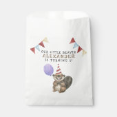 私たちのリトルビーバー1st誕生日パーティー フェイバーバッグ (正面)