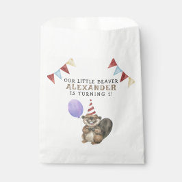 私たちのリトルビーバー1st誕生日パーティー フェイバーバッグ