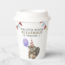 私たちのリトルビーバー1st誕生日パーティー 紙コップ