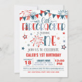 私たちのリトルフィレクラッカー1st誕生日招待状 招待状 (正面)