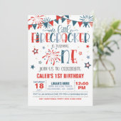 私たちのリトルフィレクラッカー1st誕生日招待状 招待状 (スタンド正面)