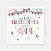 私たちのリトルフィレクラッカー1st誕生日紙 スタンダードカクテルナプキン (正面)