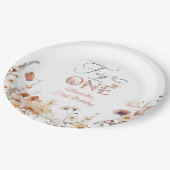 私たちのリトルフェアリーフローラガーデンファースト誕生日 ペーパープレート (アングル)