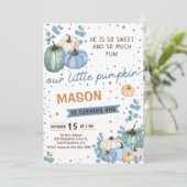 私たちのリトルブルーパンプキン秋誕生日パーティー 招待状 (スタンド正面)