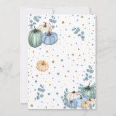 私たちのリトルブルーパンプキン秋誕生日パーティー 招待状 (裏面)