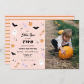 私たちのリトルブー ハロウィン誕生日招待状 招待状 (正面/裏面)