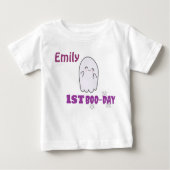 私たちのリトルブー ハロウィン 1歳の誕生日 ベビーTシャツ (正面)