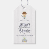 私たちのリトルプリンスバースデーパーティーゲストのお願い ギフトタグ (正面)