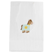 私たちのリトルプリンスバースデーパーティーゲストのお願い ミディアムペーパーバッグ (裏面)