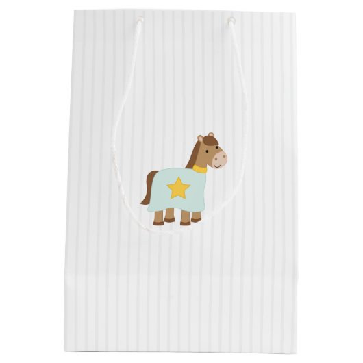 私たちのリトルプリンスバースデーパーティーゲストのお願い ミディアムペーパーバッグ (裏面)