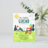 私たちのリトルプロスイングパルティーキッズゴルフ誕生日 ポストカード (スタンド正面)