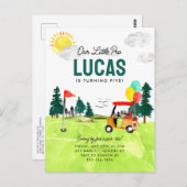 私たちのリトルプロスイングパルティーキッズゴルフ誕生日 ポストカード (正面/裏面)