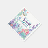 私たちのリトルマーメイド紙パーティーナプキンス スタンダードカクテルナプキン (角)