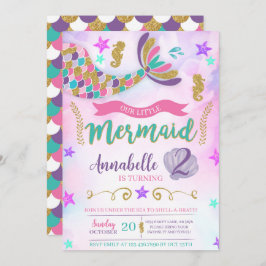 私たちのリトルマーメイド誕生日 招待状