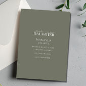 私たちのリトルミラクルフォトベビーガール誕生 案内状