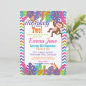 私たちのリトルモンキー子供の誕生日パーティー 招待状 (スタンド正面)