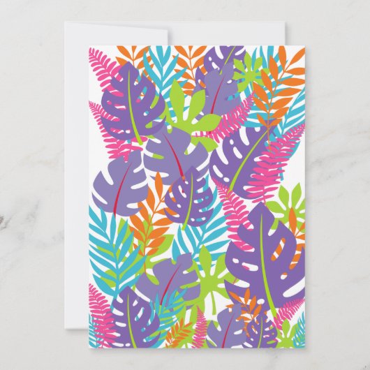 私たちのリトルモンキー子供の誕生日パーティー 招待状 (裏面)