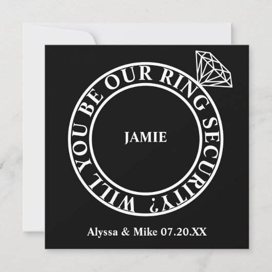 私たちのリングや輪セキュリティ/ベアラーの提案 招待状 (正面)