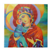 私たちのレディヴァージンメアリーマドンナと子供 タイル (正面)