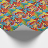 私たちのレディヴァージンメアリーマドンナと子供 ラッピングペーパー (角)