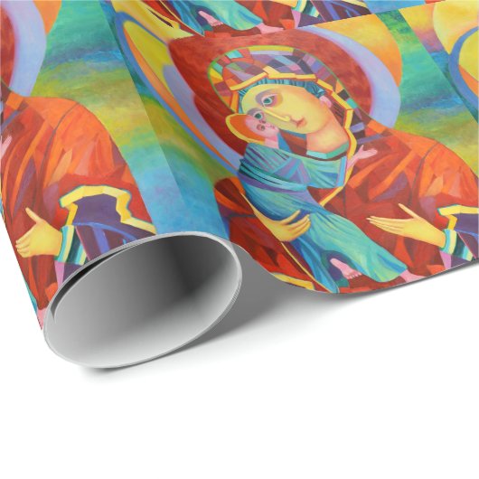 私たちのレディヴァージンメアリーマドンナと子供 ラッピングペーパー (ロールコーナー)