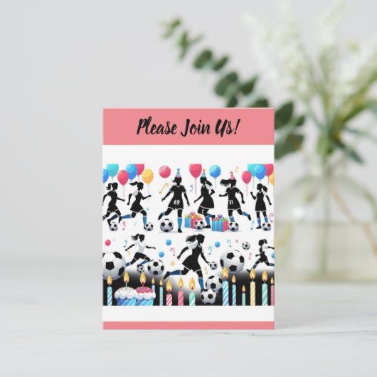私たちのレディーサッカー パーティーで得点しよう 招待状 (スタンド正面)