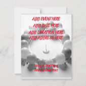 私たちのレディーサッカー パーティーで得点しよう 招待状 (裏面)