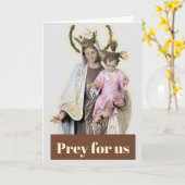 私たちのレディ山カーメルカード カード (黄色い花)