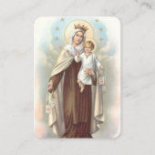 私たちのレディ山カーメルスターズ祈りの言葉カード 名刺 (正面)