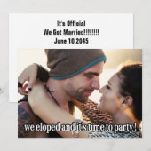 私たちのロマンチックな結婚式写真 案内状 (正面/裏面)