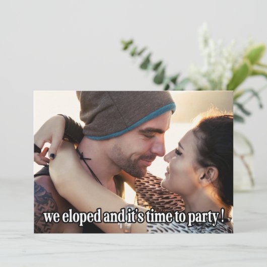 私たちのロマンティックな結婚式の写真 案内状 (スタンド正面)