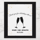 私たちのワイン祝ボトルをありがとう ワインラベル (シングルラベル)