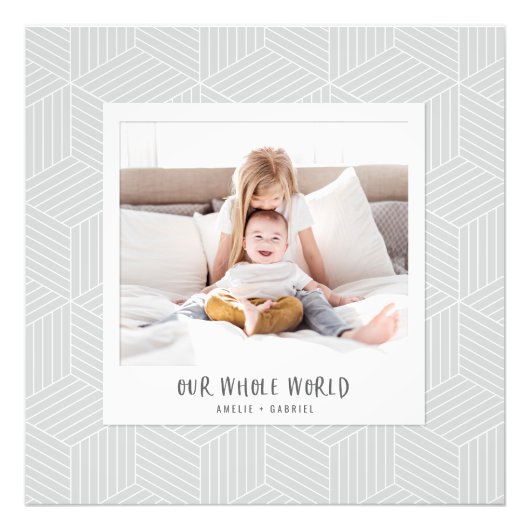 私たちの世界全体のインスタントフォトジオメトリ フォトプリント            (正面)