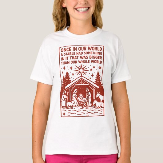 私たちの世界全体よりも偉大な存在 1 Tシャツ (正面)