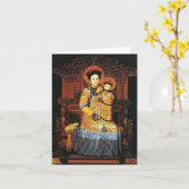 私たちの中国の女性(中华圣母、中華聖母)中国のヴァージンメアリー カード (黄色い花)