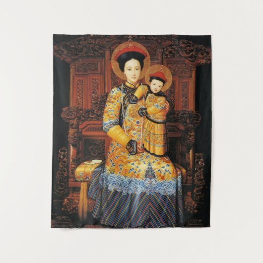 私たちの中国の女性(中华圣母、中華聖母)中国のヴァージンメアリー タペストリー (正面)