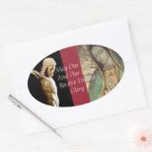 私たちの主と私たちの婦人が永遠の栄光を受けますように！ 楕円形シール (封筒)