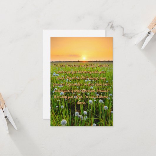 私たちの主への毎日の祈りの言葉フラットグリーティングカード カード (正面/裏面インサイチュ)