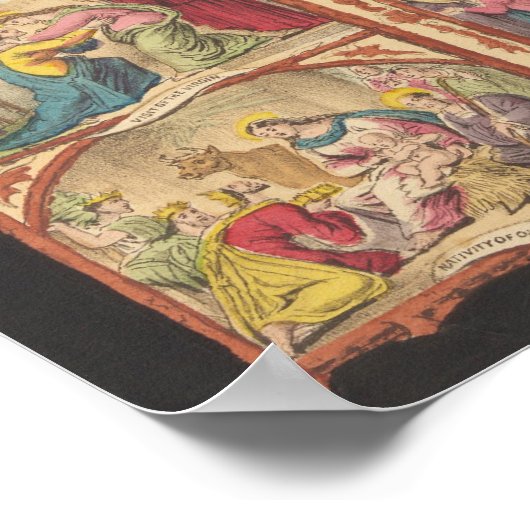 私たちの主イエス・キリスト・コラージュの情熱と人生 ポスター (角)